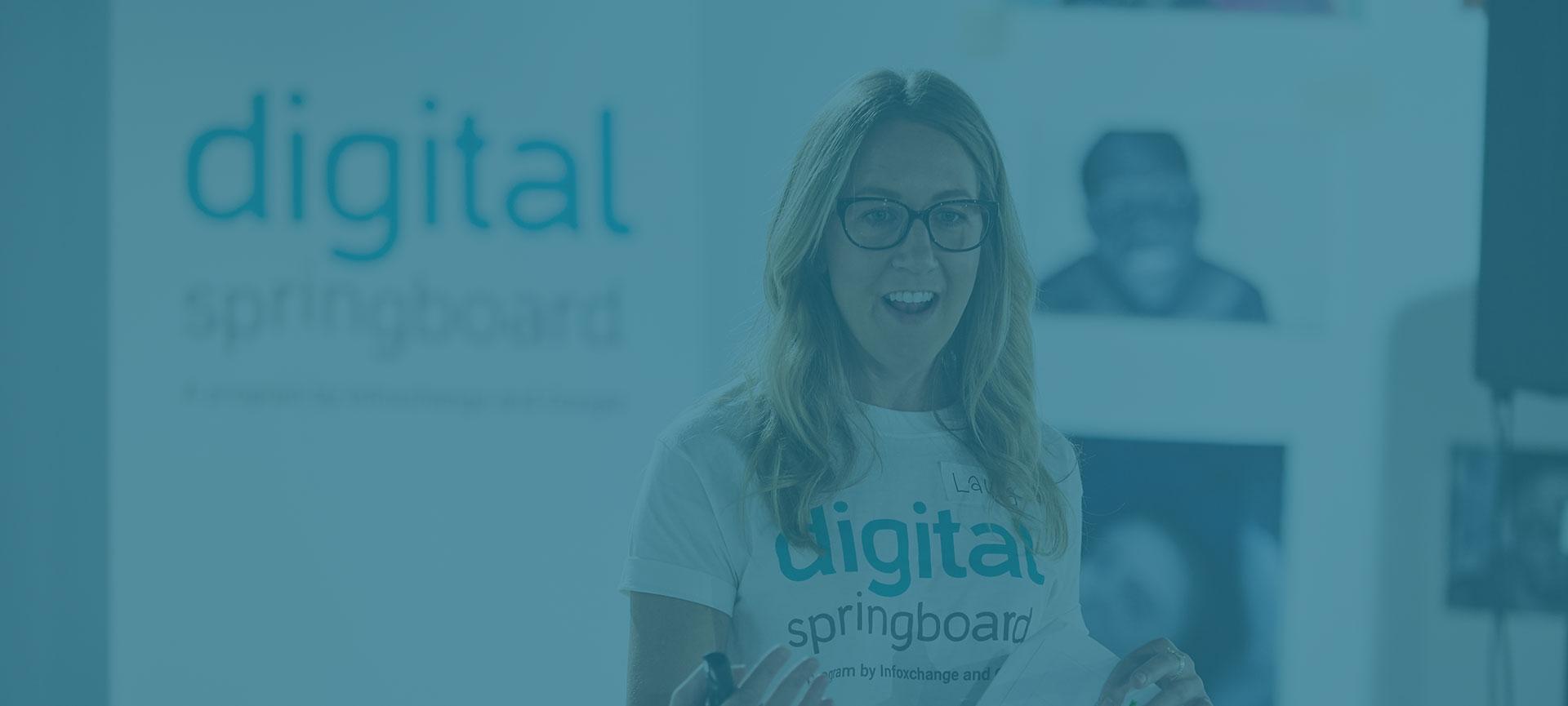 Trainer presenting Digital Springboard