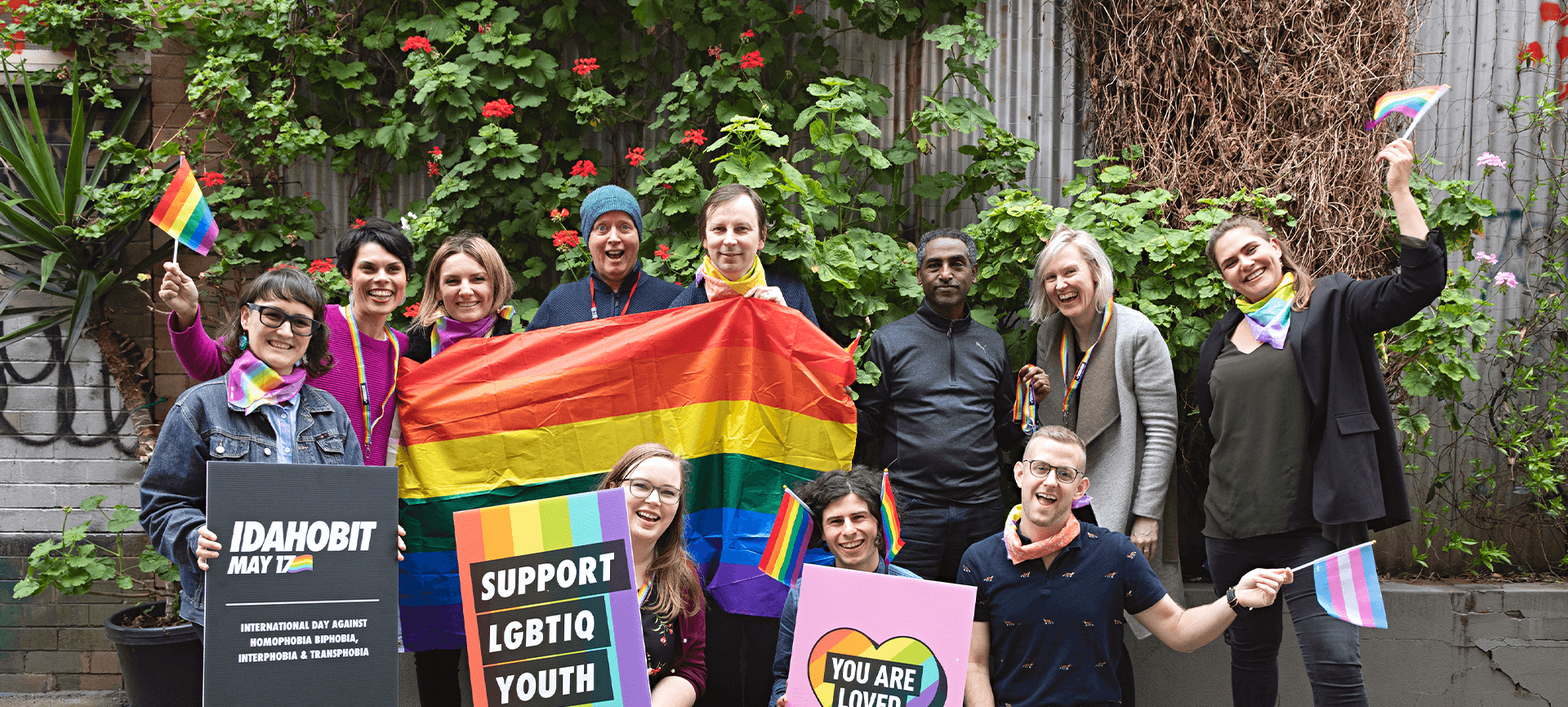 Infoxchange and Minus18 staff on IDAHOBIT day - 2