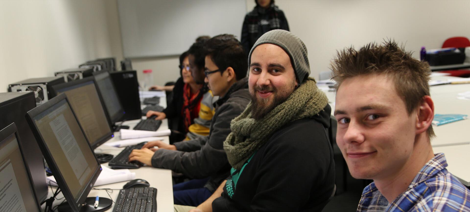 young people with computers
