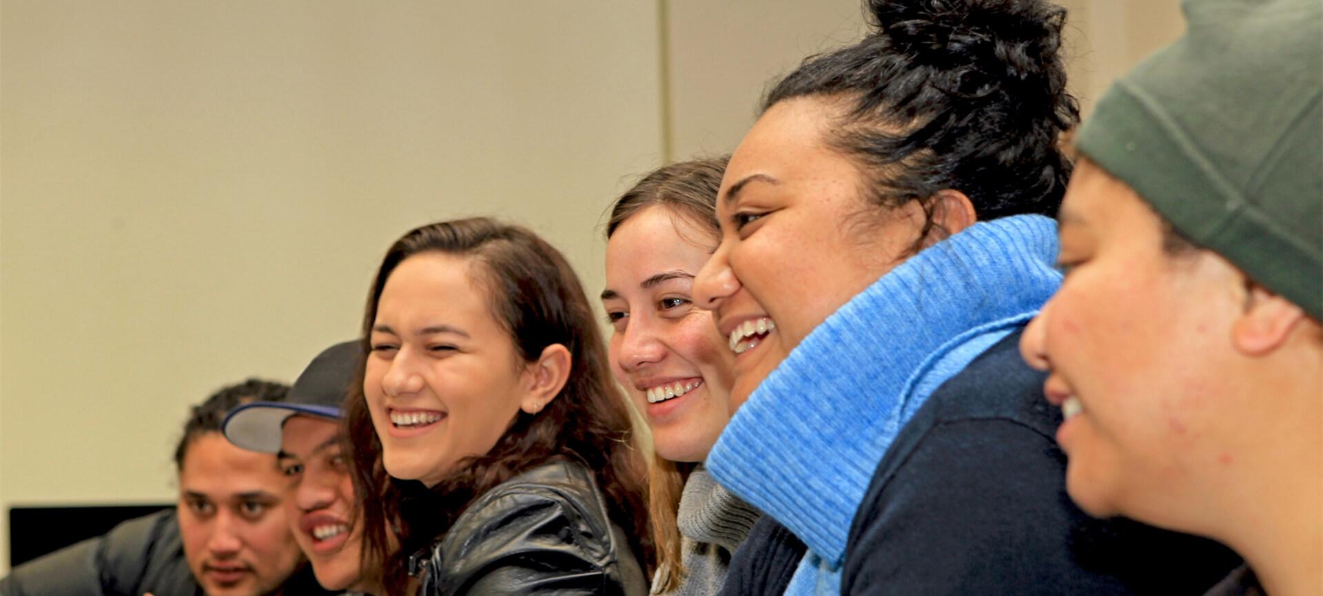 Group of students smiling