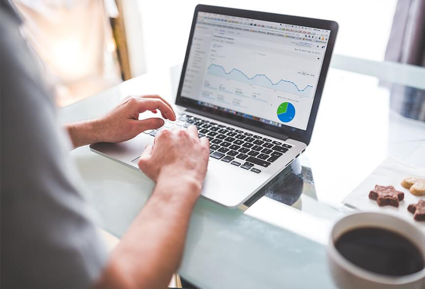 Google Analytics on laptop