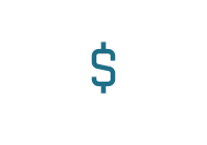 connected future icon showing dollar sign