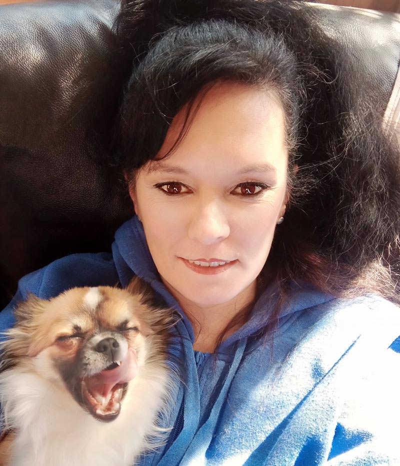 Amanda with her dog Amanda with her dog