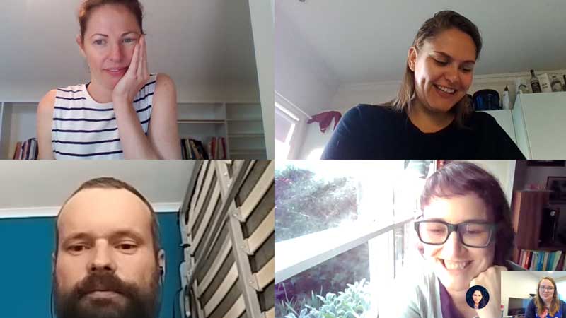 Infoxchange staff on a video chat Infoxchange staff on a video chat