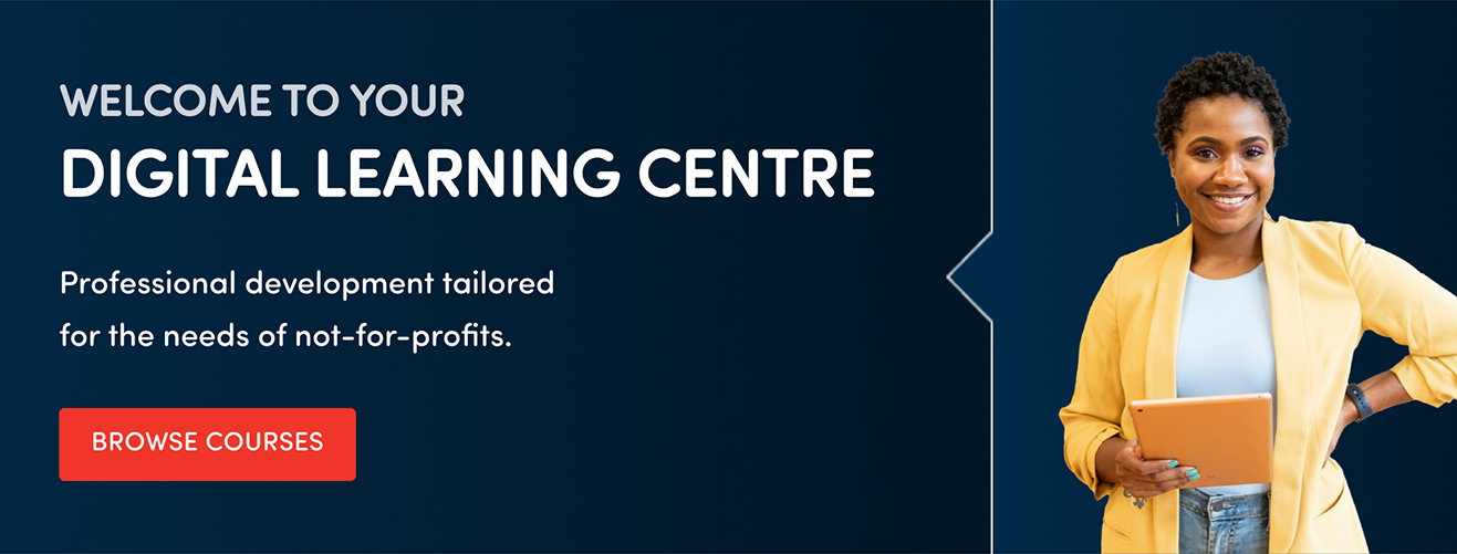 An image of the Digital Learning Centre and an invitation to explore courses.