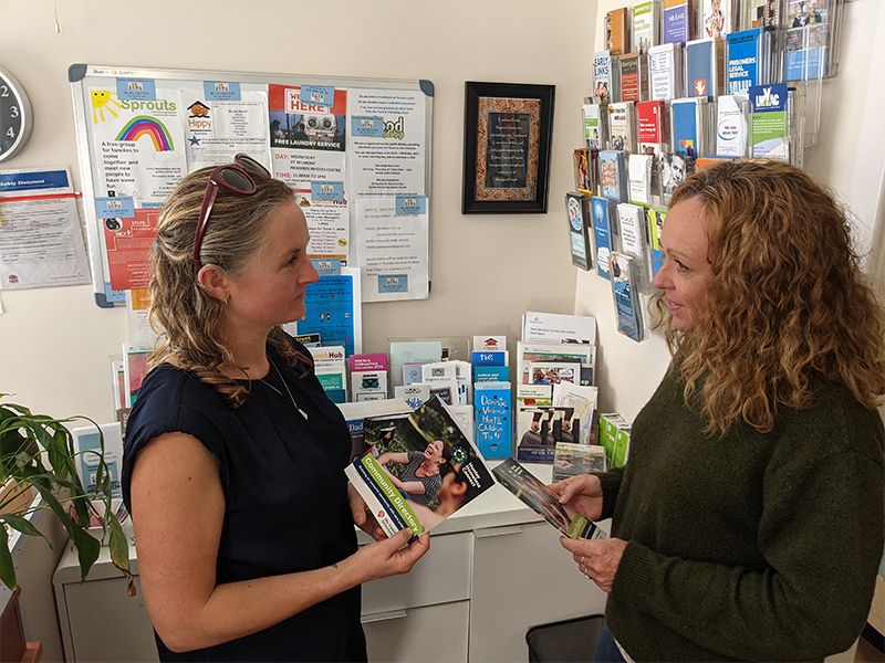 Nissa Phillips with Tracey Peart, Eastlakes Family Support Service