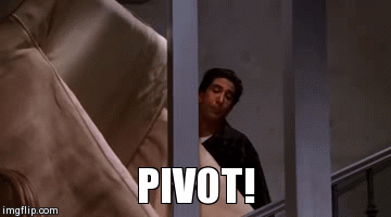 Animation of Ross from Friends shouting "Pivot!" Animation of Ross from Friends shouting "Pivot!"