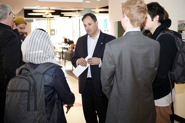 Philip Dalidakis talking with Youth IT students Philip Dalidakis talking with Youth IT Careers students